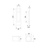 Kit Corredera Rectangular de Paso 75420 Níquel Mate