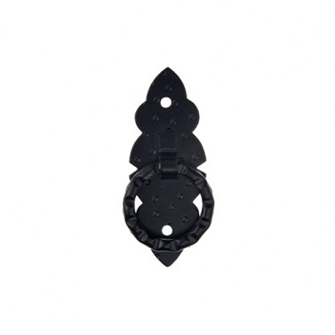 Tirador Anilla Vertical 75A 90x38 mm Negro