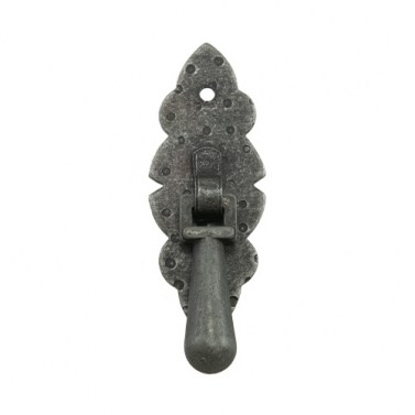 Tiradores de forja - Tirador Péndulo Vertical 75P 80x30 mm Plata Vieja
