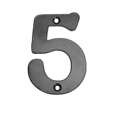 Números, Letras e Indicadores - Número 5 de 100 mm Negro