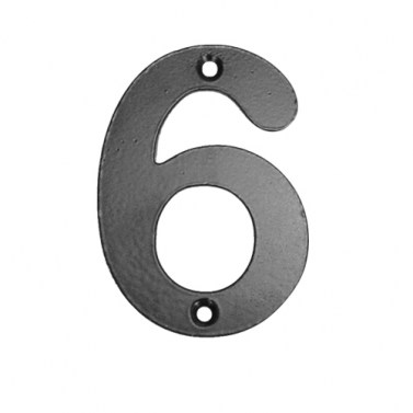 Números, Letras e Indicadores - Número 6 de 100 mm Negro