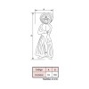 Figura Mujer Forja 76194 150 mm Negro