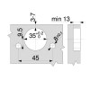 Blum Bisagra Falso Rincón Recta Ø35mm Blumotion Ejes 45mm Tacos 8mm Onix