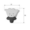 Pomo Tulipán 800/10 Blanco