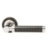 Manivelas con roseta - Juego Manivelas Tubular Punteada con Roseta 8030 Cromo y Negro