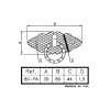 Tirador Anilla Horizontal 80PA 80x30 mm Plata Vieja