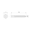 Tornillo Cabeza Hexagonal DIN571 8X100 Zincado