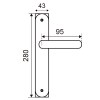 Manivelas de forja - Juego Manivelas con Placa 810/911L 280x43 mm Negro