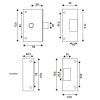Picaporte Sobreponer 812 60 mm Marrón