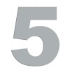 Números, Letras e Indicadores - Número 5 Inox