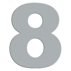 Números, Letras e Indicadores - Número 8 Inox