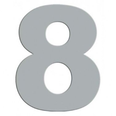 Números, Letras e Indicadores - Número 8 Inox
