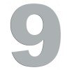 Números, Letras e Indicadores - Número 9 - 6 Inox
