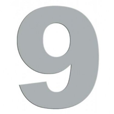 Números, Letras e Indicadores - Número 9 - 6 Inox