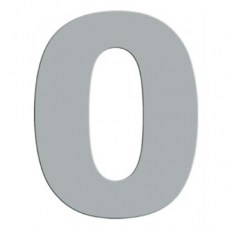 Números, Letras e Indicadores - Número 0 Inox
