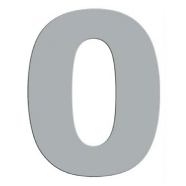 Números, Letras e Indicadores - Número 0 Inox