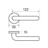 Juego Manivelas con Roseta 814 R8 Baci Cromo Brillo
