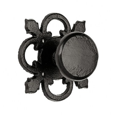 Manillones, pomos y llamadores de forja - Pomo Puerta Entrada 824 Negro
