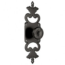 Manillones, pomos y llamadores de forja - Pomo Puerta Entrada 825 Negro