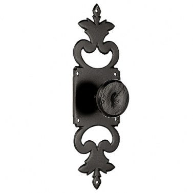 Manillones, pomos y llamadores de forja - Pomo Puerta Entrada 825 Negro
