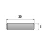 Consumibles para herramientas - Espigas de Madera de 8x30 mm