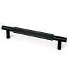 Tirador Estriado 850022 Ejes 160 mm Negro