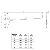 Soportes para baldas - Soporte 8500 400 mm Blanco Blíster 2 uds