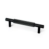Tirador Estriado 850022 Ejes 128 mm Negro