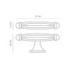 Pomos mueble - Pomo Clásico T 67x12 mm Envejecido