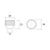 Pomo Mesh 8892 Ø26mm Níquel Cepillado