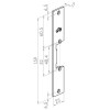 Cerraduras puerta metálica - Frontal Corto 901X Inox para Serie 1700