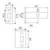 Picaportes - Picaporte 902 60 mm Canto Recto Hierro Latonado