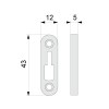 Perchas - Placa Colgador 9030 Zamak