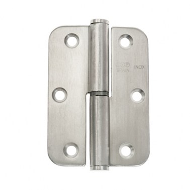 Bisagra Inox 90x65 mm Derecha Redondeada