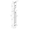Cerraduras puerta metálica - Frontal Largo 907X Inox para Serie 1700