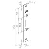 Cerraduras puerta metálica - Frontal Corto 909X Inox para serie 1400
