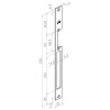 Cerraduras puerta metálica - Frontal Largo 910X Inox para Serie 1400