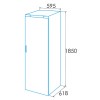 Frigoríficos - EDESA Frigorífico EFS-1823 NF EX 1 Puerta Inox