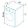 Lavadoras - EDESA Lavadora EWF-8402 WH Carga Frontal 8 Kg Blanco