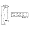 Varios forja - Bocallave Vertical 92 175x45 mm Anticuario