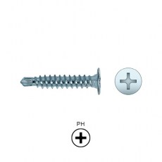 Tornillos y Tacos - Tornillo CET Broca Rosca Chapa 4,2x14 Cabeza Extraplana Zincado Caja 500