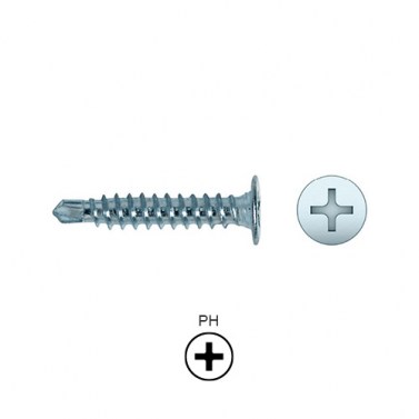 Tornillos y Tacos - Tornillo CET Broca Rosca Chapa 4,2x14 Cabeza Extraplana Zincado Caja 500