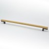 Tirador Mix 320 mm Roble Barniz Transparente y Negro Mate