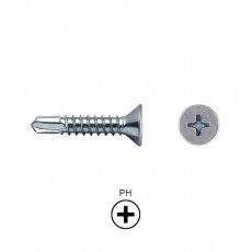 Tornillo 7504P Broca Rosca Chapa 4,2x32 Cabeza Avellanada Zincado Caja 250