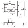 Cerrojo 946LP/80 UVE Llave/Llave B50 Anti-Bumping Dorado