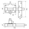 Cerrojo 946RP/80 UVE Llave/Botón B90 Anti-Bumping Dorado