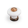 Pomo Porcelana 9551 37 mm Bronce