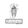 Tirador Péndulo Vertical 95V 65x27 mm Anticuario