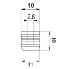 Bisagras de cazoleta - Taco Nylon 10x10 mm Blanco