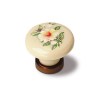 Pomo Porcelana 9771 Marfil y Bronce Viejo